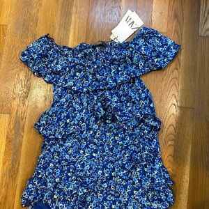 Zara Blue Floral Mini Dress